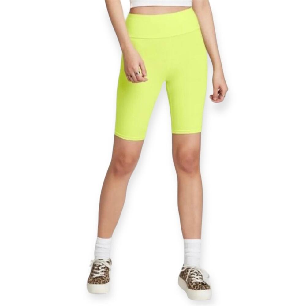 Wild Fable Lime Green High Rise High Waisted‎ Biker Shorts Size Small